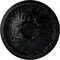 Ekena Millwork Tristan Ceiling Medallion (Fits Canopies up to 5 1/2"), Hand-Painted Jet Black, 26"OD x 3"P CM26TNBLF - alternate 1